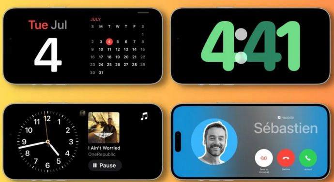 张港镇苹果手机维修分享iOS17横屏充电待机显示有什么好处 