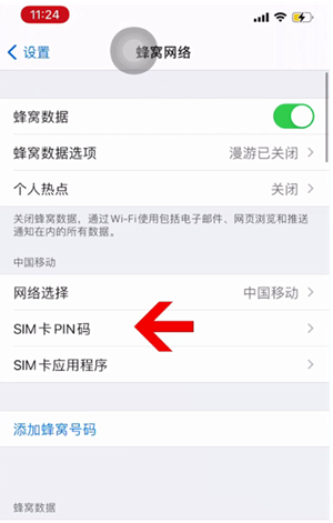 张港镇苹果14维修网分享如何给iPhone14的SIM卡设置密码 